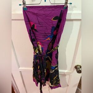 H&M Divided Purple Tropical Parrots Dress 8